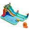 Inflatable Water Slide with Dual Slides Splash Pool Climbing Wall Basketball Hoop for Kids Ages 3-12